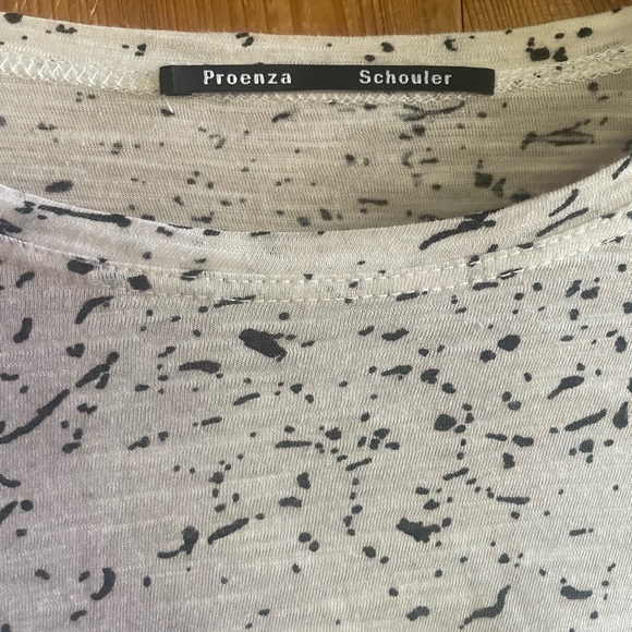 Proenza Schouler Splatter Print Tissue Tee Size Medium - Picture 4 of 10